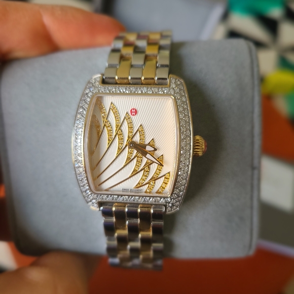 NEW Michele Urban Mini Matinee Two Tone Gold Silver Watch MW02A01C5107 - Picture 5 of 8